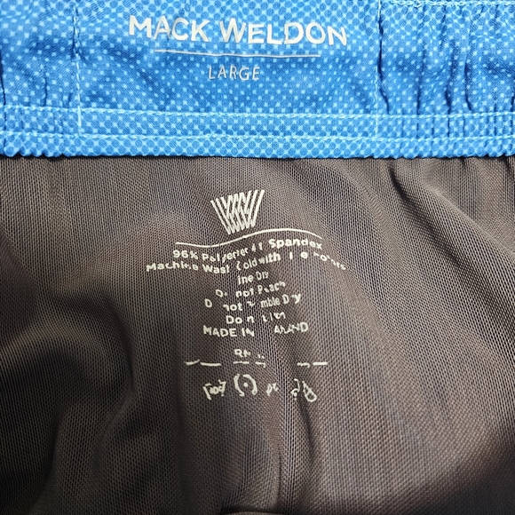 Mack Weldon Swim Shorts Trunks Men's Size Large Blue - Picture 9 of 10